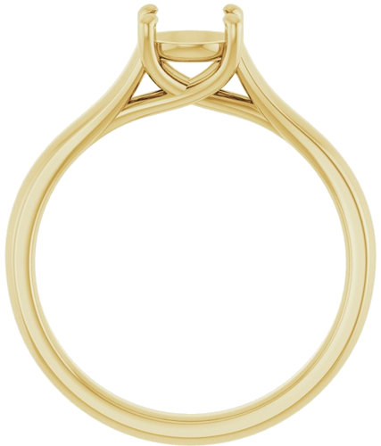 14K Yellow 5.8 mm Round Solitaire Engagement Ring Mounting (2)