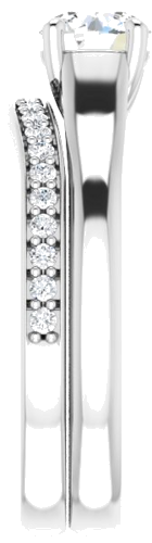 Sužadėtuvių Žiedas „Solitaire“ 585 Baltojo Aukso Round 5.5mm (9)