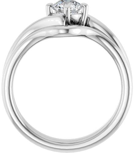 14K White  5.2 mm Round Solitaire Engagement Ring Mounting (7)