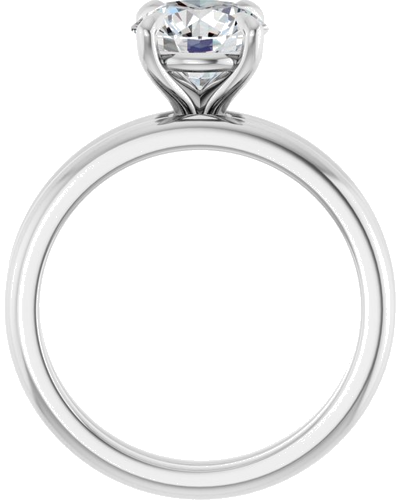 Platinum 7.4 mm Round Solitaire Engagement Ring Mounting (7)