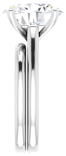 Sužadėtuvių Žiedas „Solitaire“ 585 Baltojo Aukso Oval 12mm x 10mm (9)