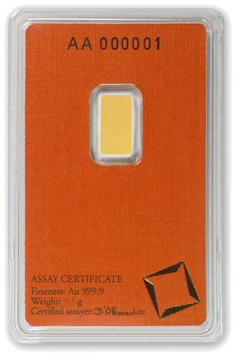 0,5 g Investment Gold Bar Valcambi (3)