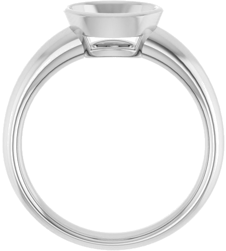 14K White 8 mm Round Engagement Ring Mounting (2)
