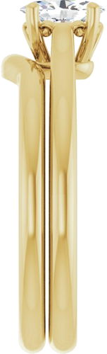 14K Yellow 6x4 mm Oval Solitaire Engagement Ring Mounting (9)