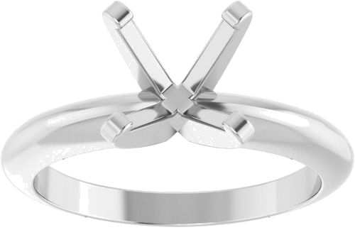 Sužadėtuvių Žiedas „Solitaire“ 585 Baltojo Aukso Round 7.6mm (3)