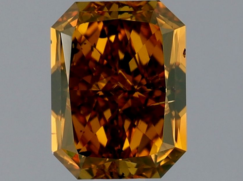 1.03 carat Fancy Deep Orange-SI2 Natūralus Radiant Deimantas (1)