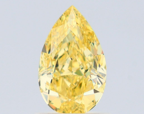 1.02 carat Fancy Intense Yellow-IF Natūralus Pear Deimantas (1)