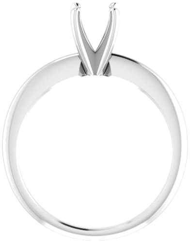 Sužadėtuvių Žiedas „Solitaire“ 585 Baltojo Aukso Round 5.7mm x 6mm (2)