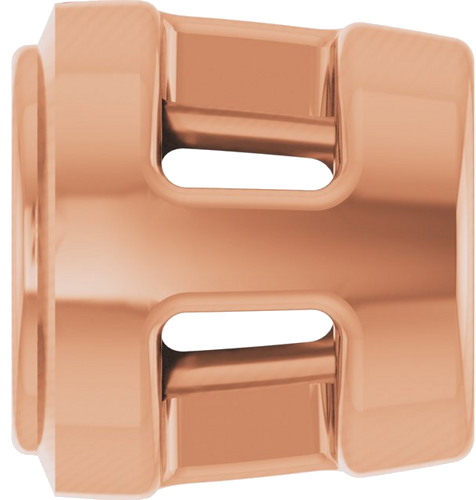 Pakabukas „Round Bezel-Set Slide“ 417 Rožinis Aukso Round 2.5mm (3)