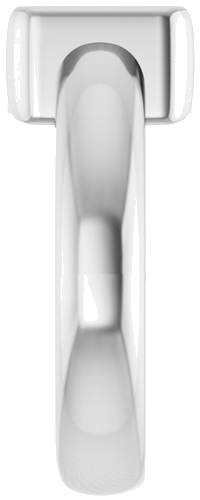 14K White 9 x 7 mm Emerald Half Bezel Solitaire Engagement Ring Mounting (4)