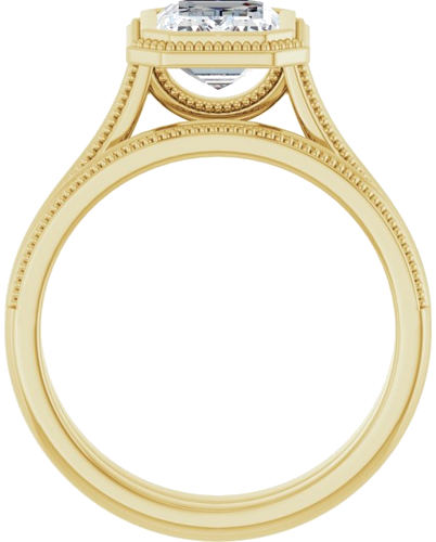 Sužadėtuvių Žiedas „Solitaire“ 585 Geltonojo Aukso Emerald 8mm x 6mm (7)