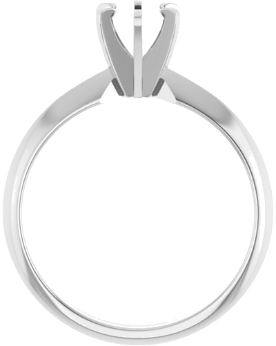 14K White 5.1 mm Round Solitaire Engagement Ring Mounting (2)