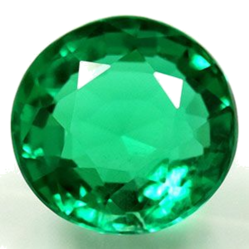 1.02 carat GREEN Round Smaragdas (1)