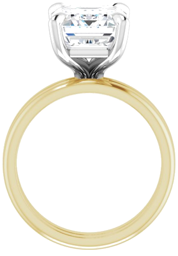 Sužadėtuvių Žiedas „Solitaire“ 750 Baltojo Ir Geltonojo Aukso Emerald 11mm x 9mm (7)