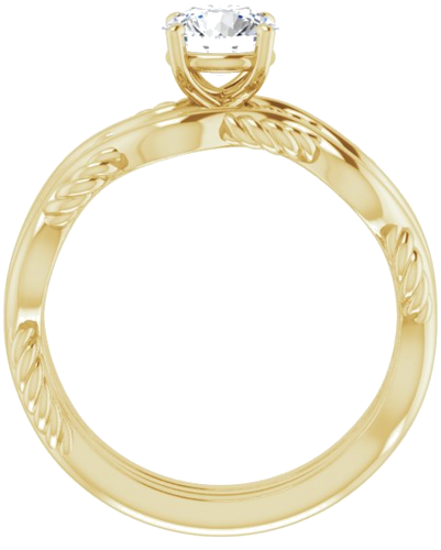 14K Yellow  5.8 mm Round Solitaire Engagement Ring Mounting (7)