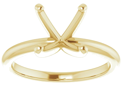 14K Yellow  9 mm Round Solitaire Engagement Ring Mounting (3)