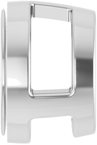 14K White 6 mm Round Slide Pendant Mounting (3)