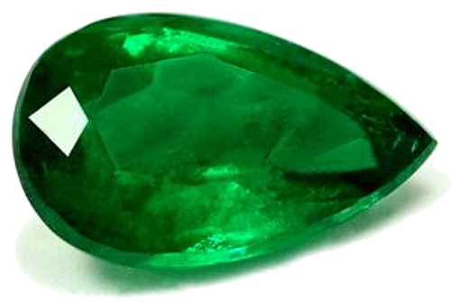 0.85 carat GREEN Pear Smaragdas (1)