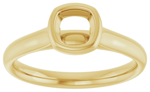 Sužadėtuvių Žiedas „Bezel-Set Solitaire“ 585 Geltonojo Aukso Cushion 5mm (3)