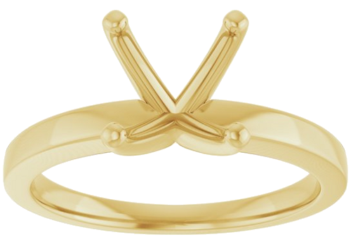 14K Yellow 8.2 mm Round Solitaire Engagement Ring Mounting (3)