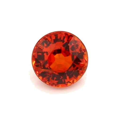 1.2 carat ORANGE BRILLIANTSTEP cut Round Safyras (1)
