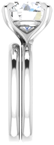 Sužadėtuvių Žiedas „Solitaire“ 585 Baltojo Aukso Round 11mm (9)