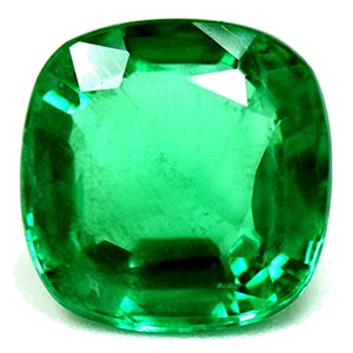 1.78 carat GREEN Cushion Smaragdas (1)
