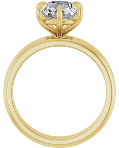 14K Yellow 8 mm Round Solitaire Engagement Ring Mounting (7)