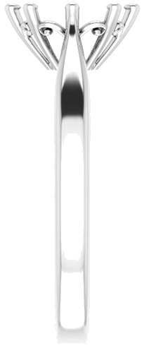 Sužadėtuvių Žiedas „Solitaire“ 585 Baltojo Aukso Oval 8mm x 6mm (4)