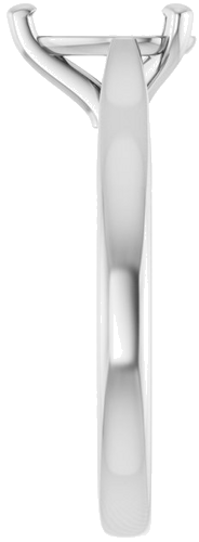 14K White 8x6 mm Pear Engagement Ring Mounting (4)