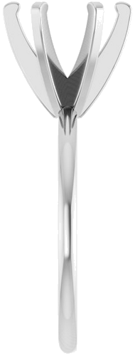 14K White 8.2 mm Round Solitaire Engagement Ring Mounting (4)