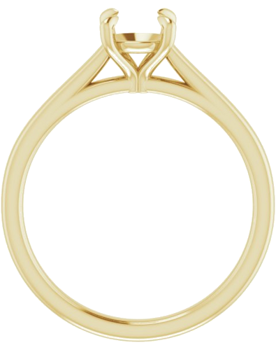 14K Yellow  5.8 mm Round Solitaire Engagement Ring Mounting (2)