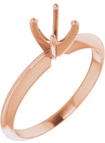 Sužadėtuvių Žiedas „Light Solitaire“ 585 Rožinis Aukso Round 5mm x 5.3mm (1)