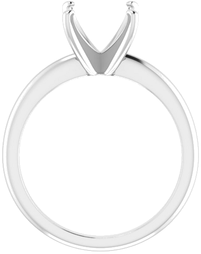 14K White  6.5x6.5 mm Square Solitaire Engagement Ring Mounting (2)
