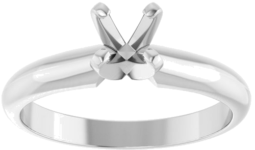 Sužadėtuvių Žiedas „Light Solitaire“ 585 Baltojo Aukso Square 3.5mm (3)