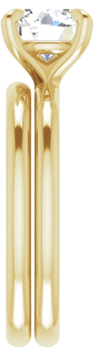 Sužadėtuvių Žiedas „Solitaire“ 585 Geltonojo Aukso Round 7.4mm (9)