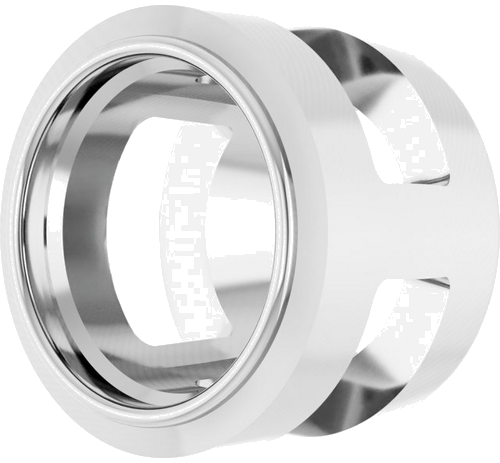 Pakabukas „Round Bezel-Set Slide“ 585 Baltojo Aukso Round 4.1mm (2)