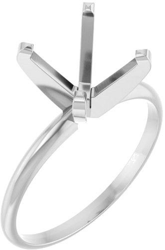 Sužadėtuvių Žiedas „Solitaire“ 585 Baltojo Aukso Square 6.5mm (1)