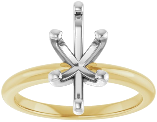 14K Yellow   White  12x6 mm Marquise Solitaire Engagement Ring Mounting (3)