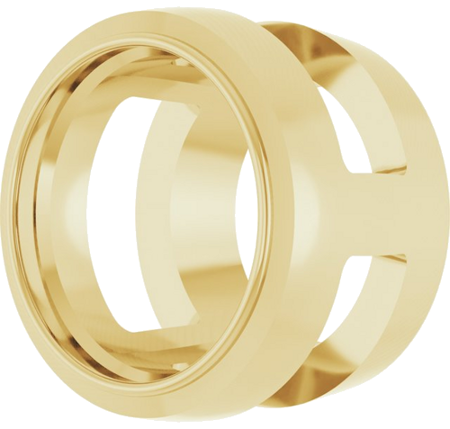 Pakabukas „Round Bezel-Set Slide“ 585 Geltonojo Aukso Round 5.6mm (2)