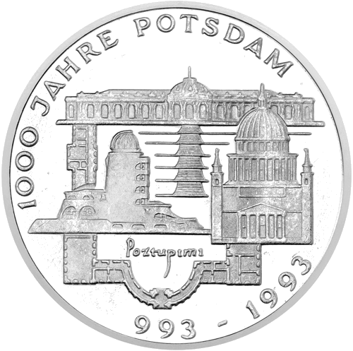 10 Marks Potsdam 1993 Germany silver coin (1)