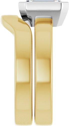 Sužadėtuvių Žiedas „Solitaire“ 585 Baltojo Ir Geltonojo Aukso Emerald 8mm x 6mm (9)