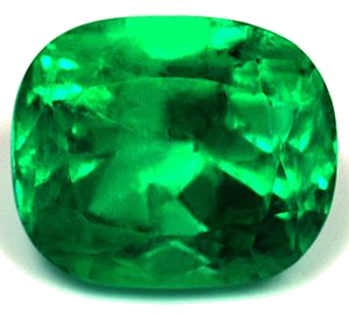 3.7 carat GREEN Cushion Smaragdas (1)