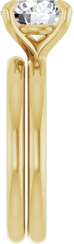 Sužadėtuvių Žiedas „Solitaire“ 585 Geltonojo Aukso Round 8mm (9)