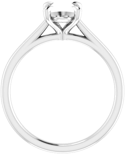 Sužadėtuvių Žiedas „Solitaire“ 585 Baltojo Aukso Oval 8mm x 6mm (2)