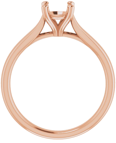 Sužadėtuvių Žiedas „Solitaire“ 585 Rožinis Aukso Round 6mm (2)