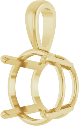 Pakabukas „Solitaire“ 750 Geltonojo Aukso Round 13mm (2)