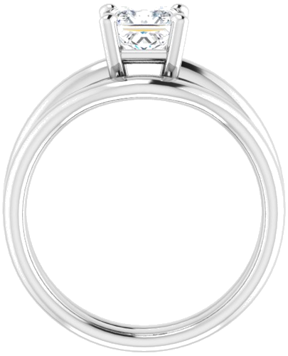 14K White 5.5 mm Square Engagement Ring Mounting (7)