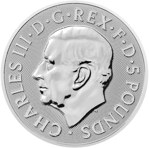 2025 United Kingdom Royal Tudor Beasts: Greyhound of Richmond 2 oz Silver Coin (2)