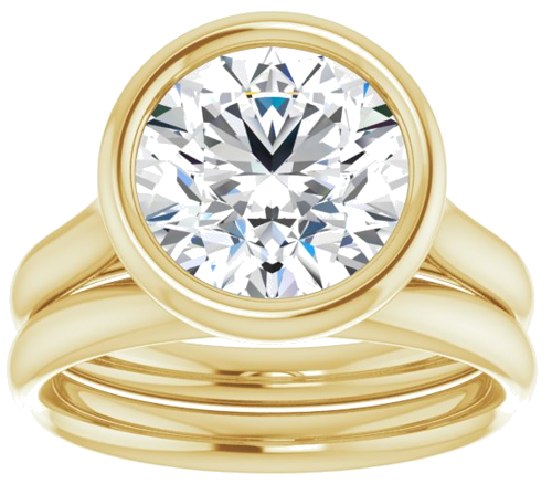 14K Yellow 9.4 mm Round Solitaire Engagement Ring Mounting (8)